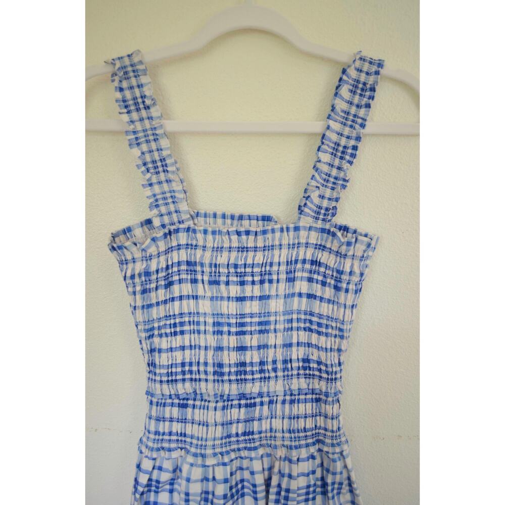 Hill House The Azalea Blue Plaid Maxi Nap Dress Size Small - Picture 4 of 6